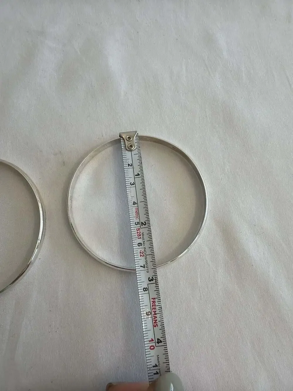 Set of 3 Vintage Sterling Silver Plain‎ Bangle Bracelets 52g